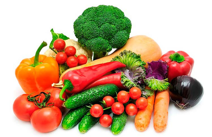 Frutas y verduras para dieta saluable