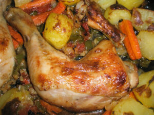 Lee más sobre el artículo Receta de pollo con verduras al horno